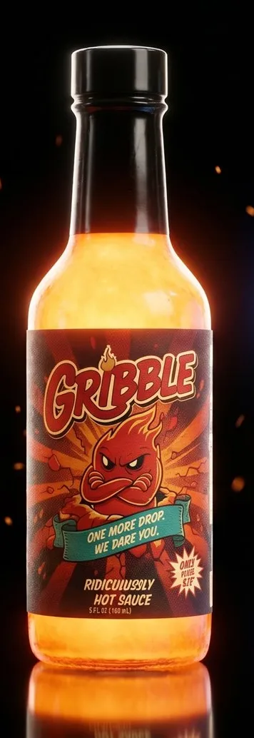 Meltdown bottle, orange to yellow glow