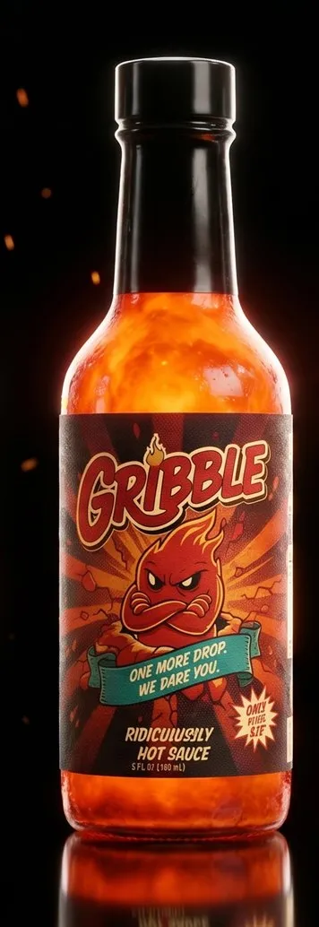 Scorch bottle, molten orange glow