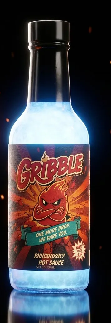 Total Eruption bottle, white-blue glow